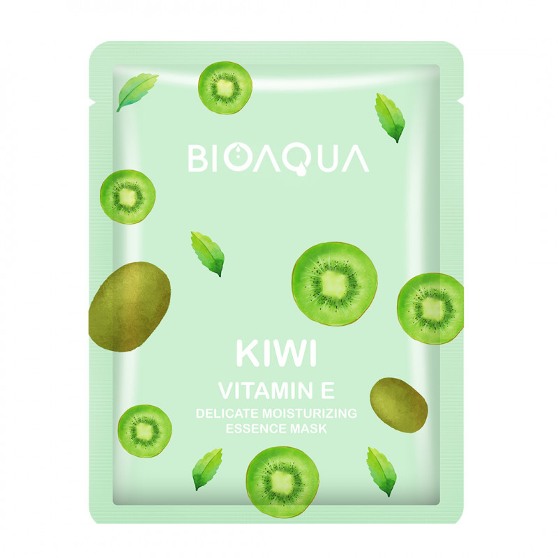 Bioaqua Kiwi Vitamin E Delicate Moisturizing Essence Mask 25gr | Gogobli