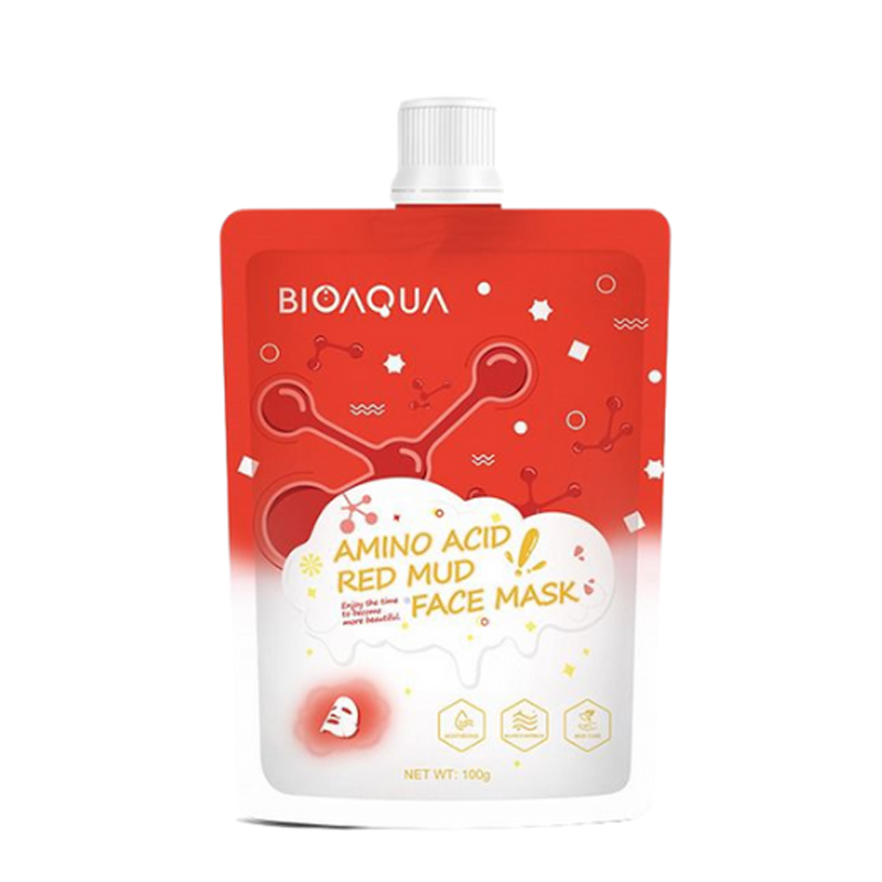 Bioaqua Amino Acid Red Mud Face Mask 100gr | Gogobli