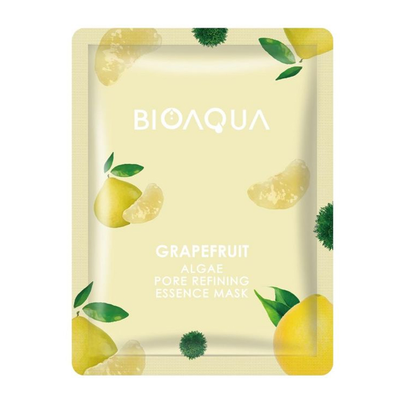 Bioaqua Grapefruit Algae Pore Refining Essence Mask 25gr | Gogobli