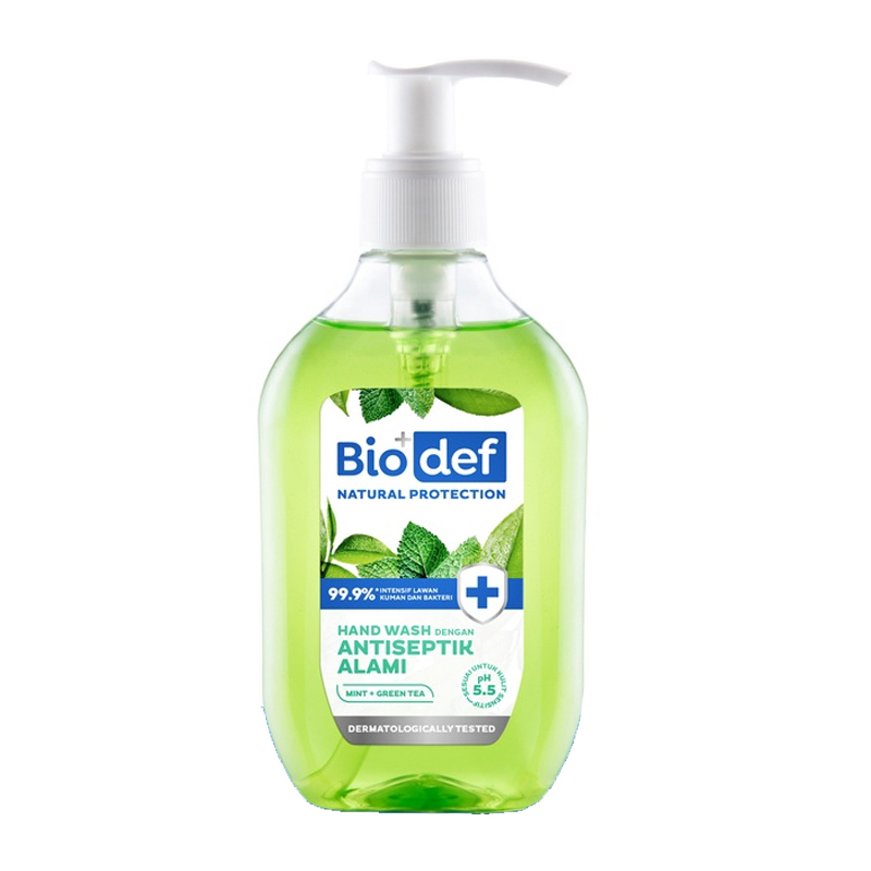 Biodef Hand Wash Mint + Green Tea Botol Pump 200ml | Gogobli