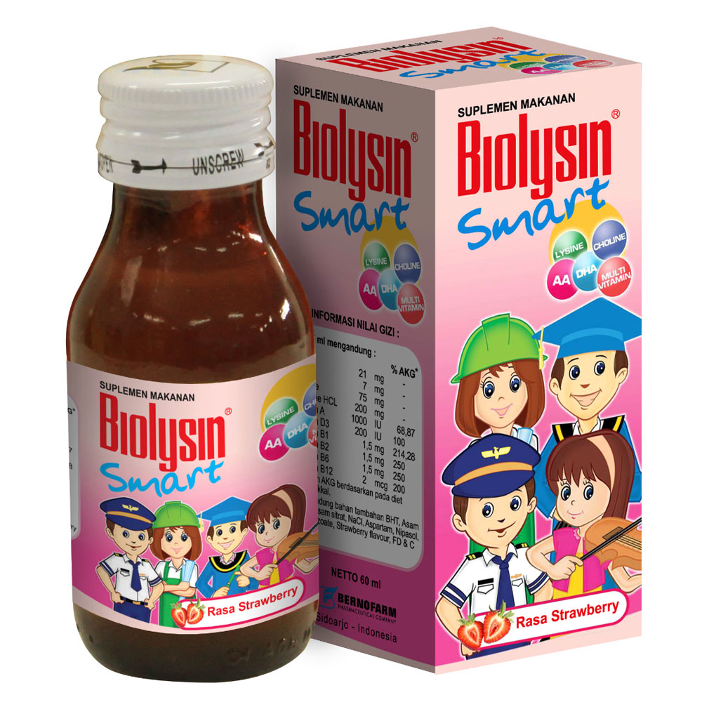 Biolysin Smart Rasa Strawberry 100ml | Gogobli