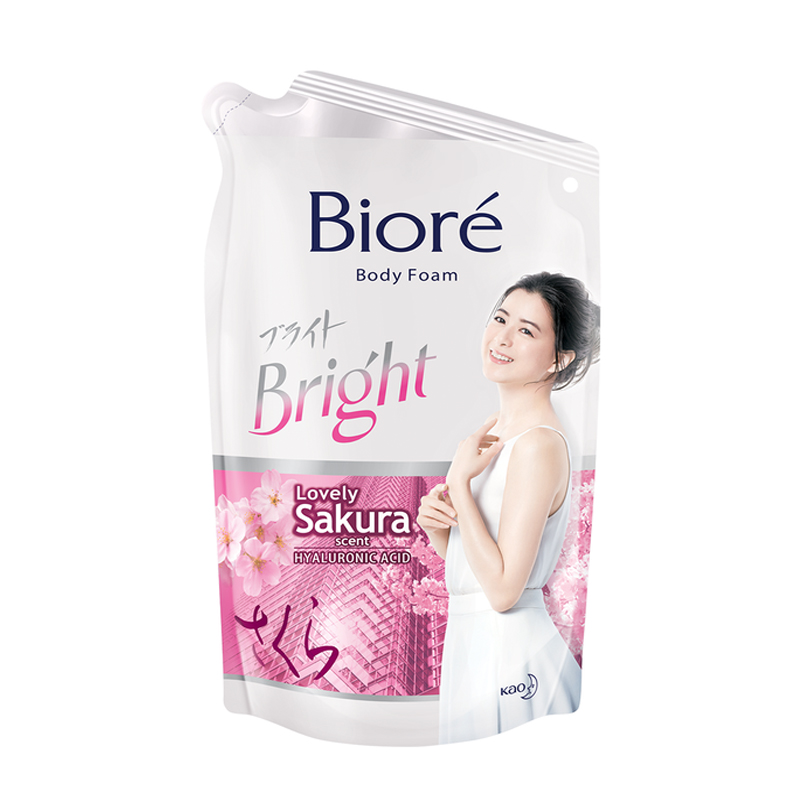 Biore Body Foam Bright Lovely Sakura Pouch 220ml | Gogobli