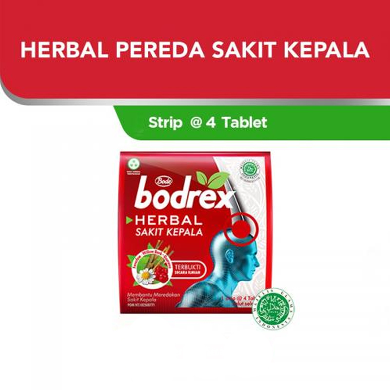 Bodrex Herbal Sakit Kepala (1 Strip @ 4 Tablet) | Gogobli