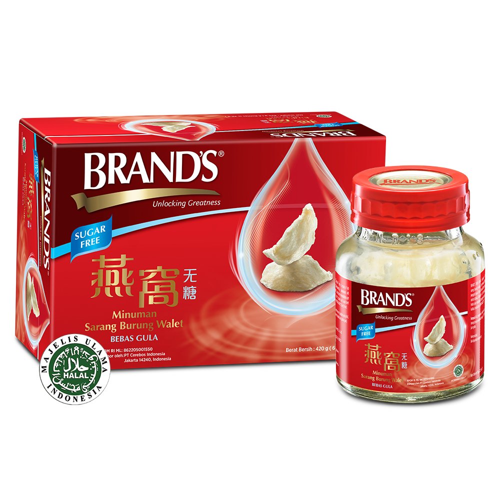 Brands Birds Nest Sugar Free 70gr x 6 botol Gogobli