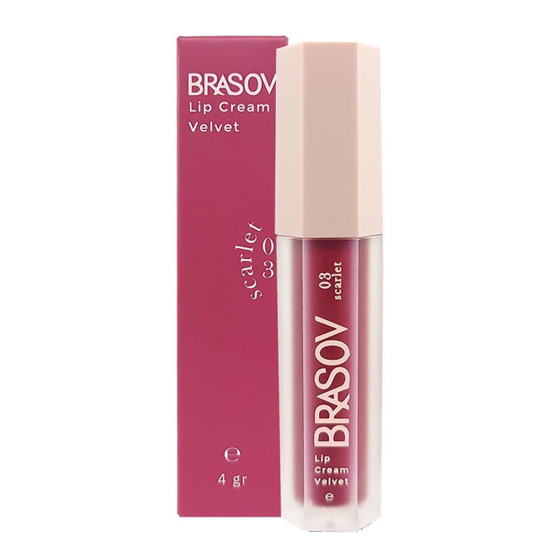 Brasov Lip Cream Velvet 03. Scarlet 4gr | Gogobli