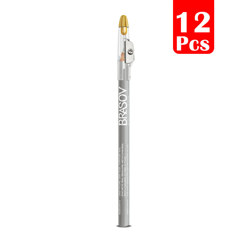 Brasov EyeLiner Pencil Silver (12 Pcs) | Gogobli