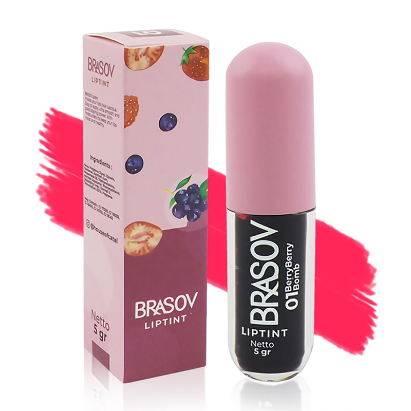Brasov Lip Tint 01. Berry Berry Bomb 5gr | Gogobli