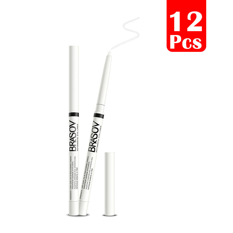 Brasov EyeLiner Auto White (12 Pcs) | Gogobli