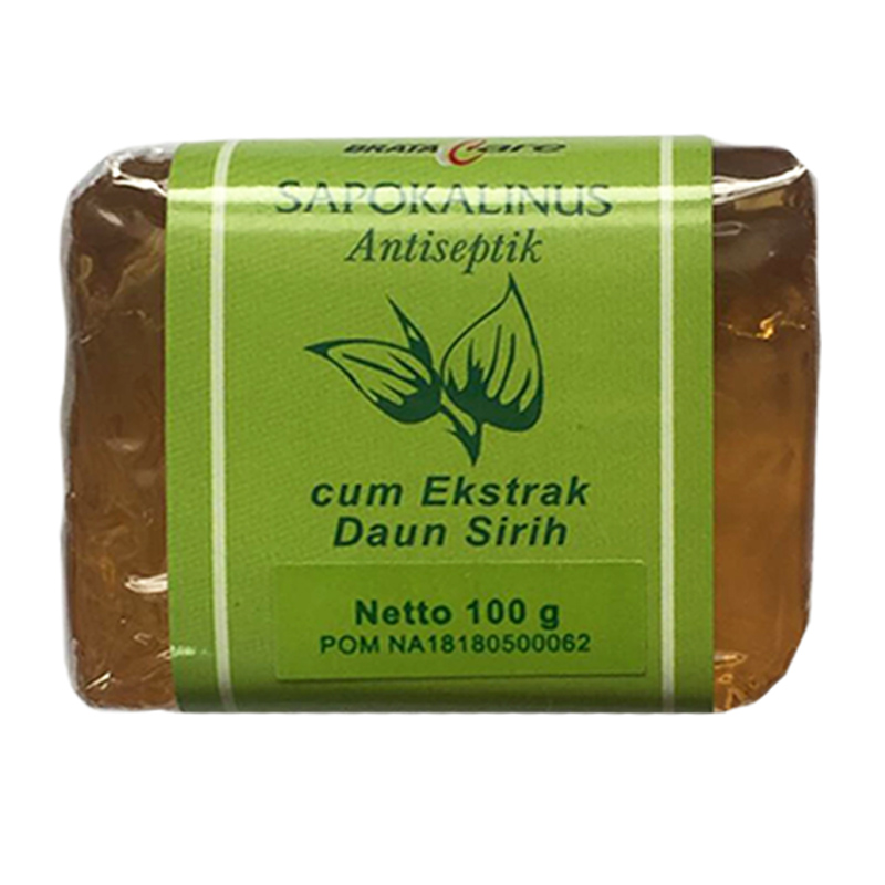 Brata Care Sabun Sapokalinus Antiseptik Cum Ekstrak Daun Sirih 100gr (ED: Nov 24) | Gogobli