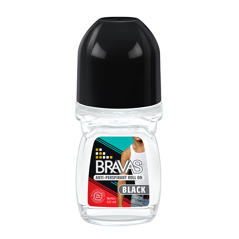 Bravas Anti-Perspirant Roll On Black 50ml | Gogobli
