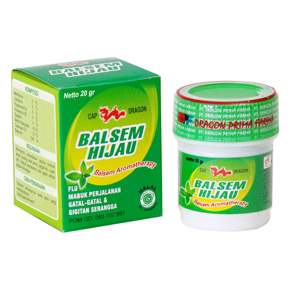 Cap Dragon Balsem Hijau 20gr Tube | Gogobli