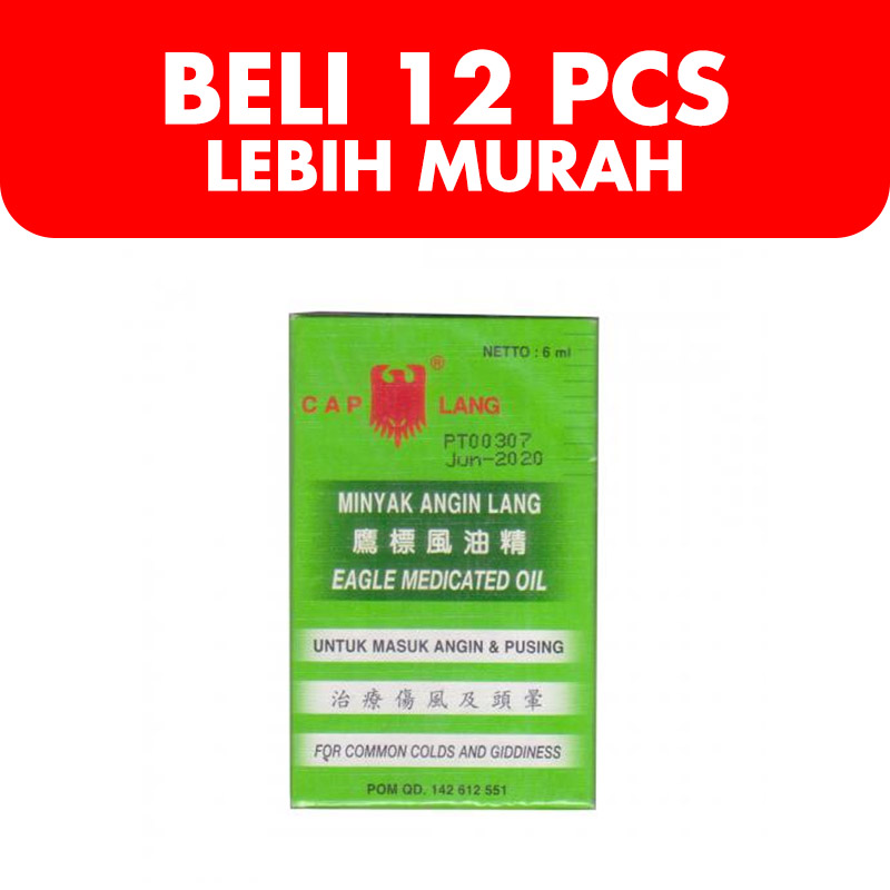 Cap Lang Minyak Angin Lang No 2 6ml (BELI 12pcs LEBIH MURAH) | Gogobli