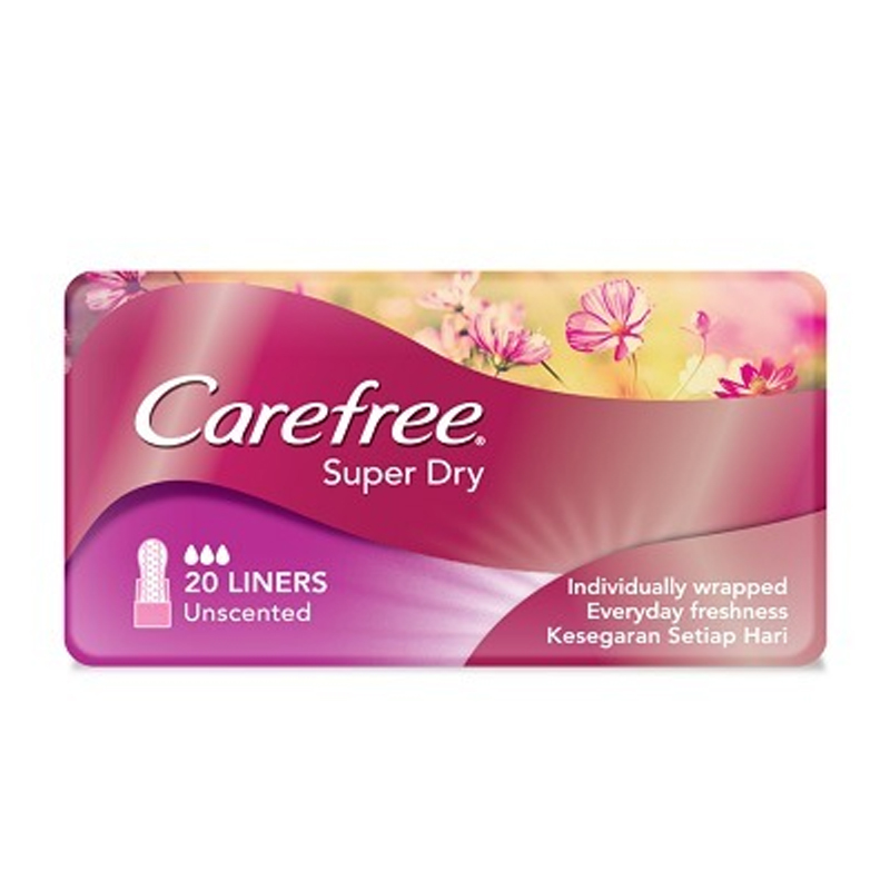 Carefree Super Dry Unscented Panty Liner 20s | Gogobli