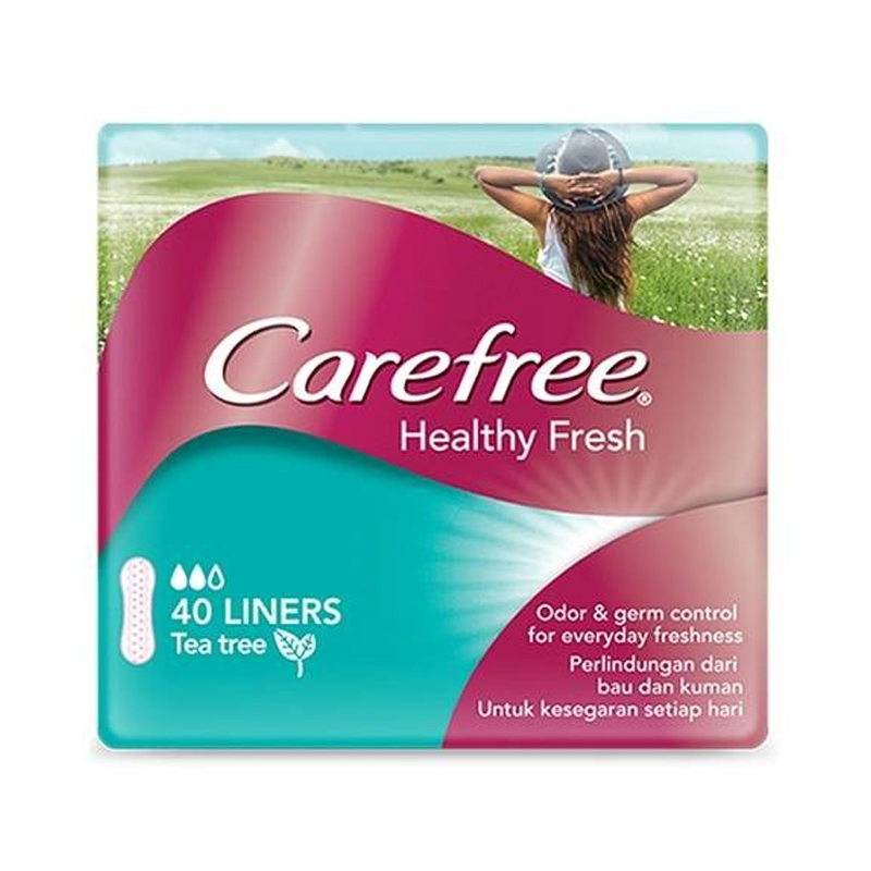 Carefree Healthy Fresh Panty Liner Tea Tree 40s | Gogobli