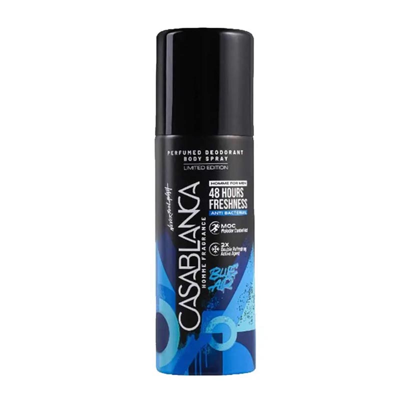 Casablanca Homme Perfumed Deodorant Body Spray Blue Air 150ml | Gogobli