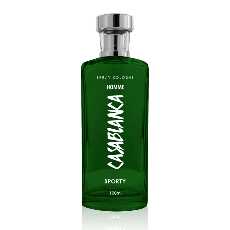 Casablanca Spray Cologne GLASS Homme Dark Green Sporty 100ml | Gogobli