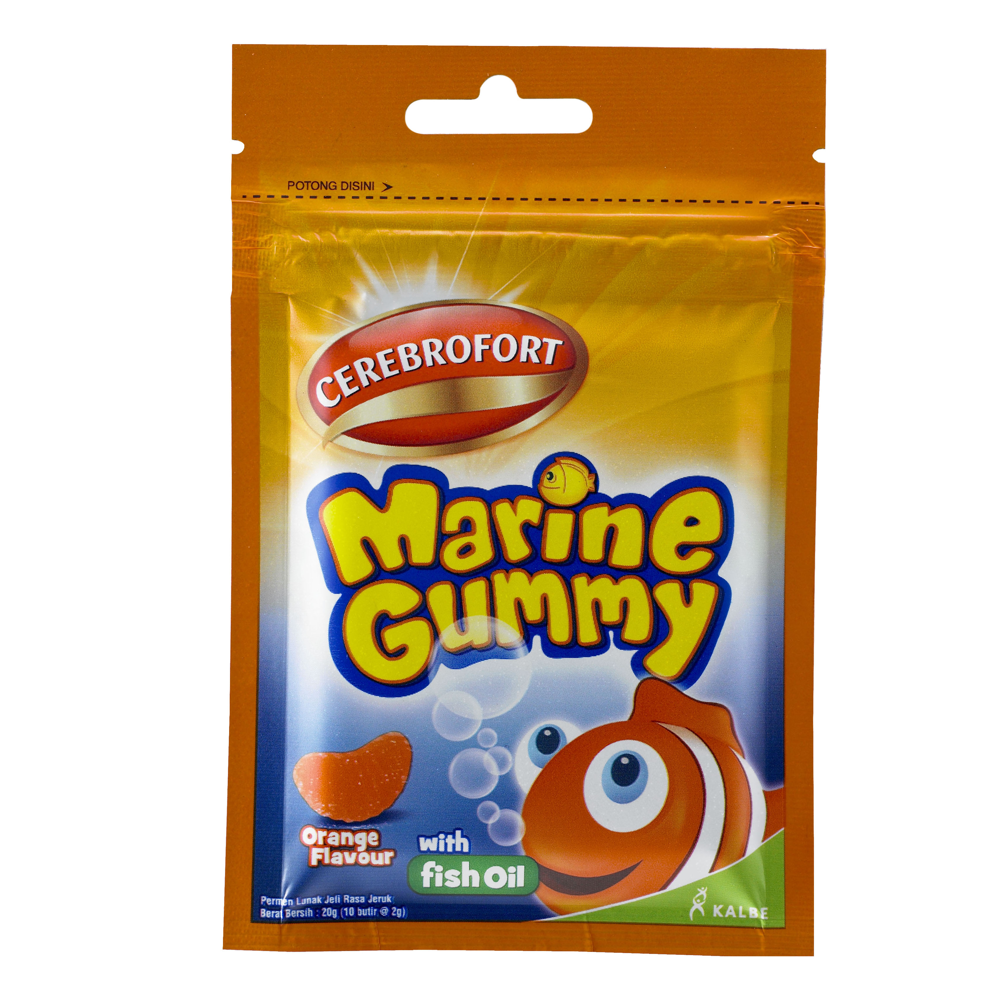 Cerebrofort Marine Gummy Jeruk Sachet 10 Gummy | Gogobli