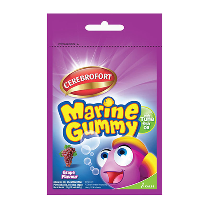 Cerebrofort Marine Gummy Anggur Sachet 10 Gummy | Gogobli