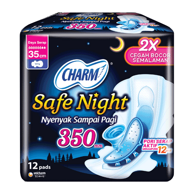 Charm Body Fit Safe Night Wing 35cm Gather 6pcs | Gogobli