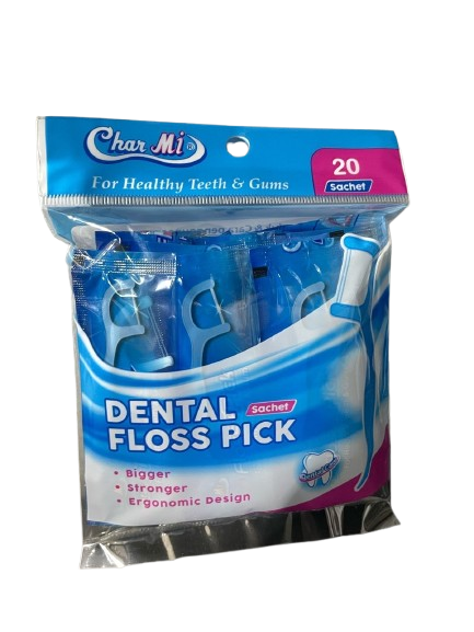 Charmi Dental Floss Plus Pick ART-187 Pack (20pcs) | Gogobli