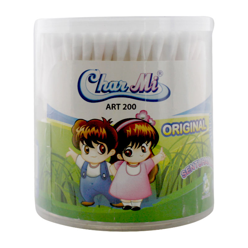 Charmi Cotton Buds ART-200 Pot (200pcs) | Gogobli