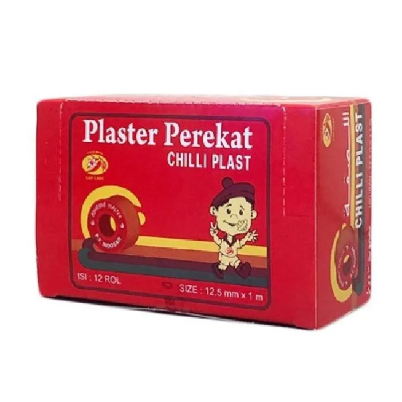 Chilli Plast Plaster Perekat Box 12 Roll (12.5 Mm X 1 M) | Gogobli
