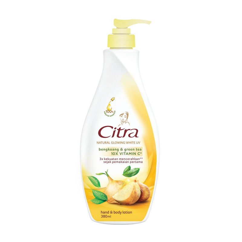 Citra Hand Body Lotion Natural Glowing White UV 380ml | Gogobli