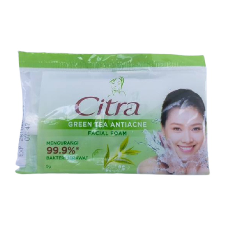 Citra Green Tea Anti Acne Facial Foam 9gr | Gogobli