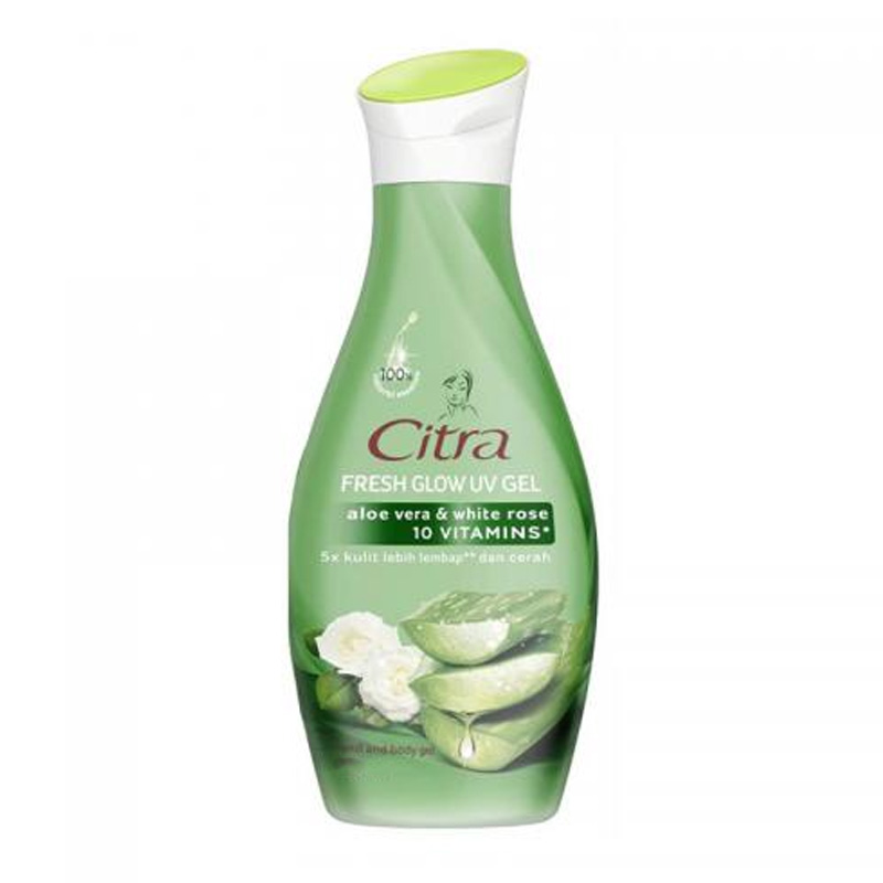 Citra Hand Body Lotion Fresh Glow UV Gel Aloe Vera And White Rose 120ml | Gogobli