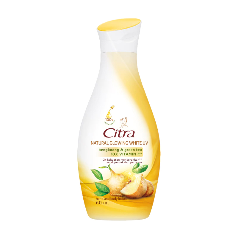 Citra Hand Body Lotion Natural Glowing White UV 60ml | Gogobli