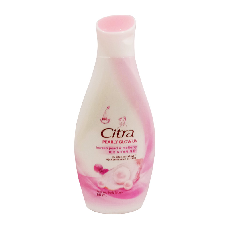 Citra Hand Body Lotion Pearly Glow UV Korean Pearl And Mulberry 60ml | Gogobli