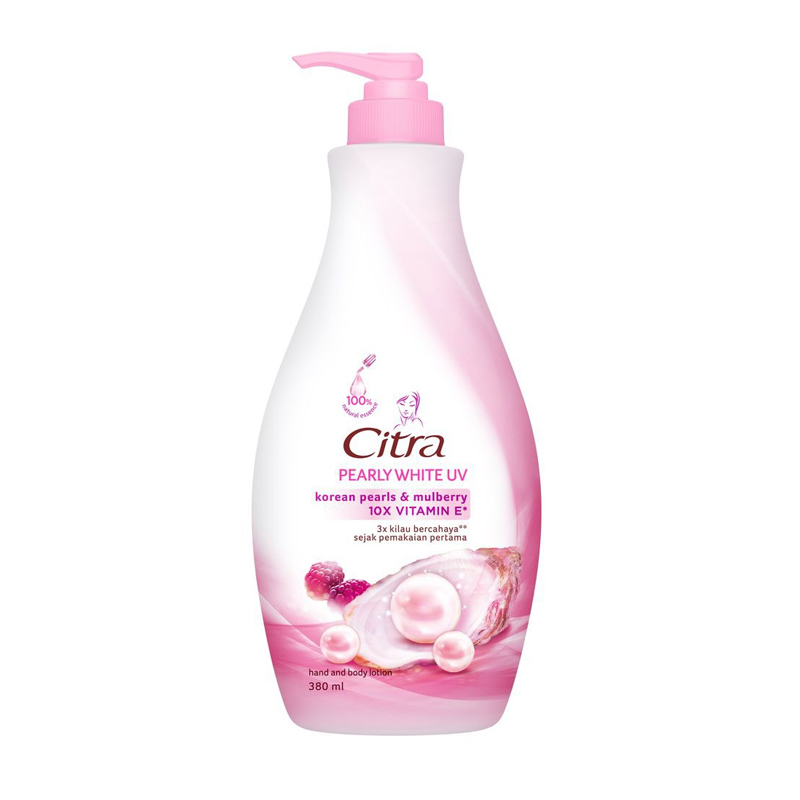 Citra Hand Body Lotion Pearly White UV Pump 380ml | Gogobli