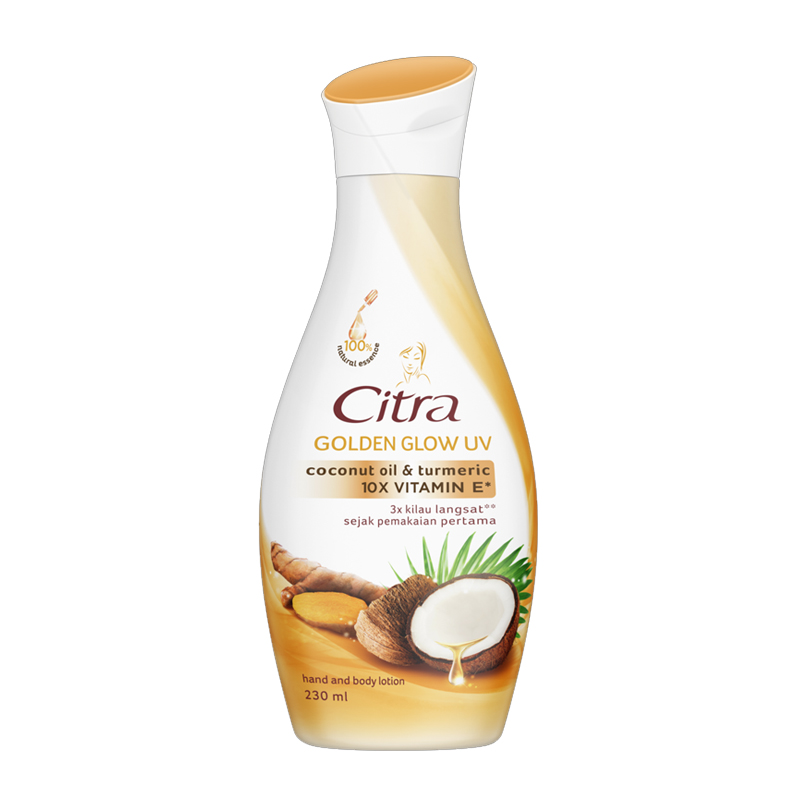 Citra Hand Body Lotion Golden Glow UV 210ml (ED: Sep 25) | Gogobli
