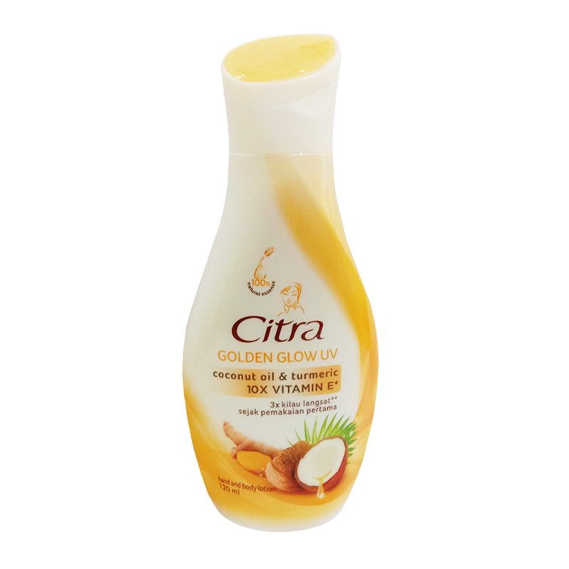 Citra Hand Body Lotion Golden Glow UV Coconut Oil & Turmeric 120ml | Gogobli