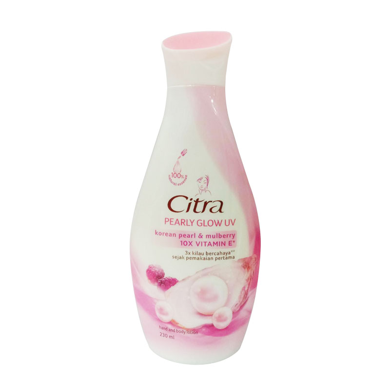 Citra Hand And Body Lotion Pearly Glow UV Korean Pearl And Mulberry 210ml | Gogobli