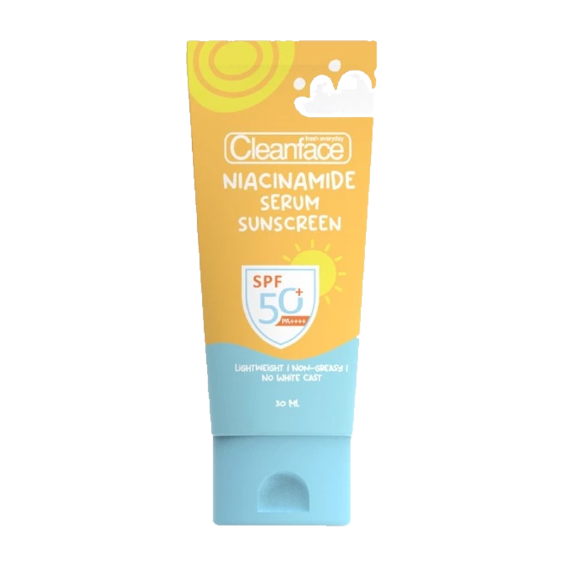 CleanFace Niacinamide Serum Sunscreen SPF 50 PA++++ 30 Ml | Gogobli