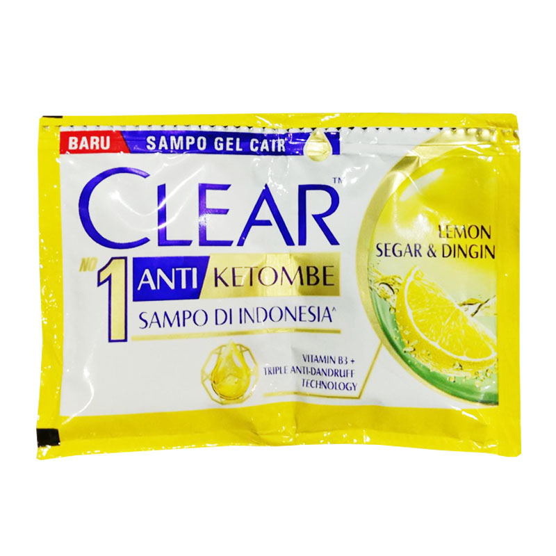 Clear Sampo Gel Cair Lemon Fresh Dan Dingin Sachet 9ml | Gogobli