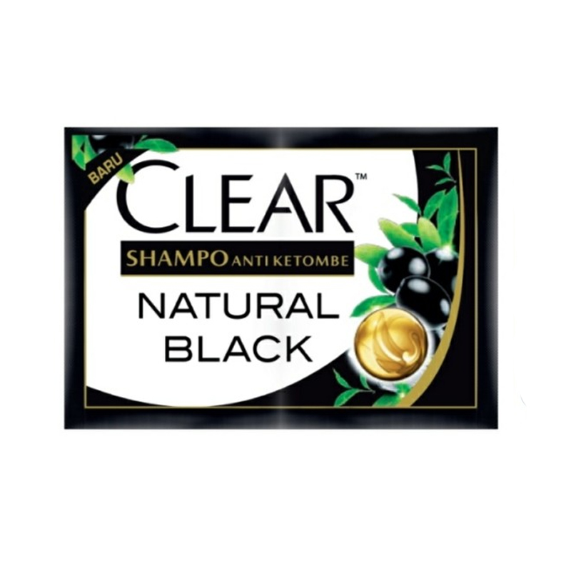 Clear Shampoo Natural Black Sachet 9ml | Gogobli