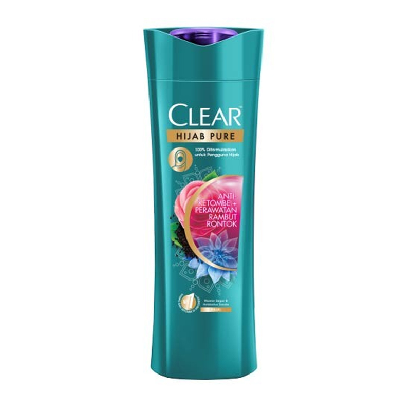 Clear Hijab Pure Anti-Dandruff Shampoo Hairfall Treatment 300ml (ED: Jul 25) | Gogobli
