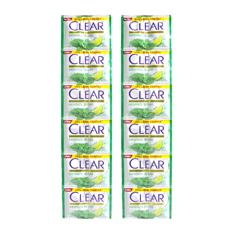 Clear Shampoo Ice Cool Menthol Sachet 9ml (Renceng Isi 12pcs) | Gogobli