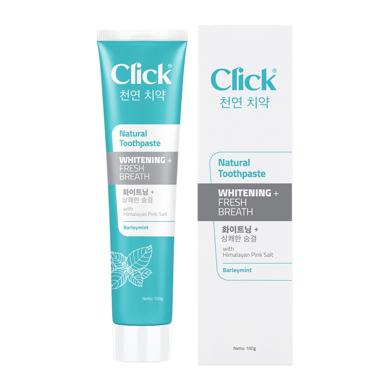 Click Natural Toothpaste Whitening + Fresh Breath 100gr | Gogobli