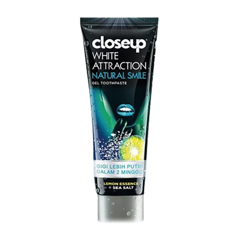 Close Up White Attraction Natural Smile Lemon Essence And Sea Salt 170gr | Gogobli