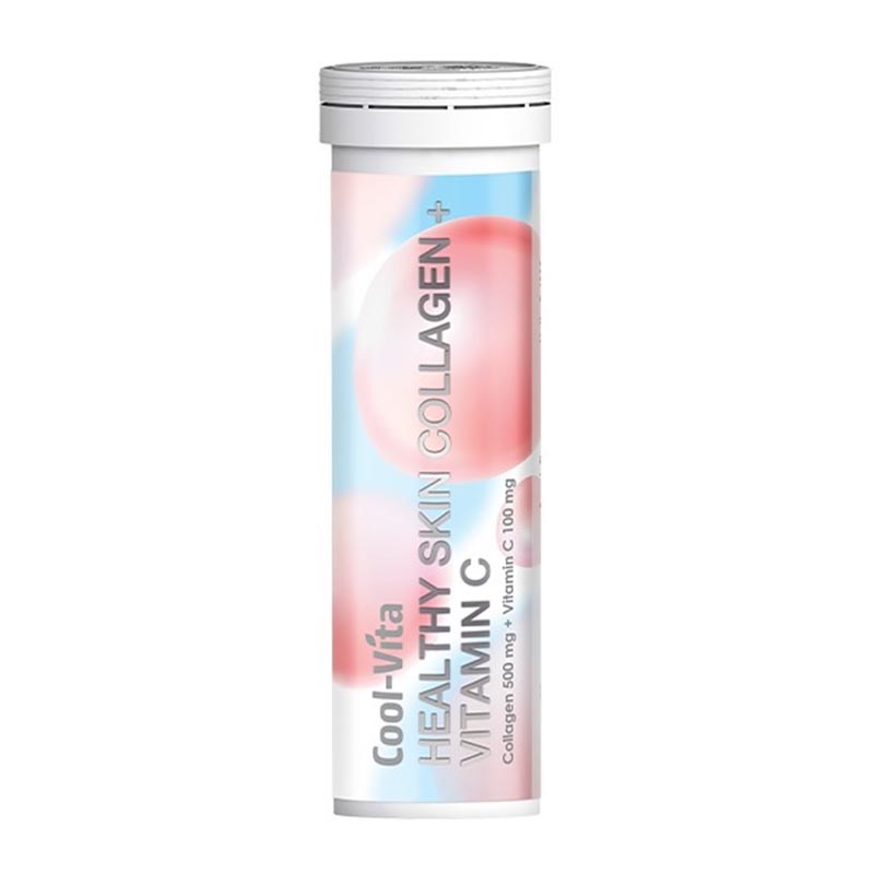 Cool-Vita Healthy Skin Colagen + Vitamin C Peach Flavour Tube 10 Tablet  (6 Pcs) | Gogobli