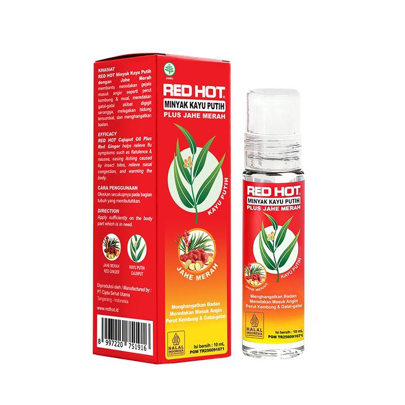 Red Hot Minyak Kayu Putih Roll On 10ml | Gogobli