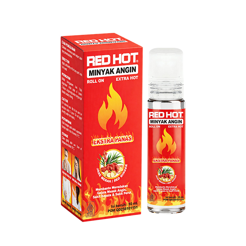 Red Hot Minyak Angin Extra Hot Roll On 10ml | Gogobli