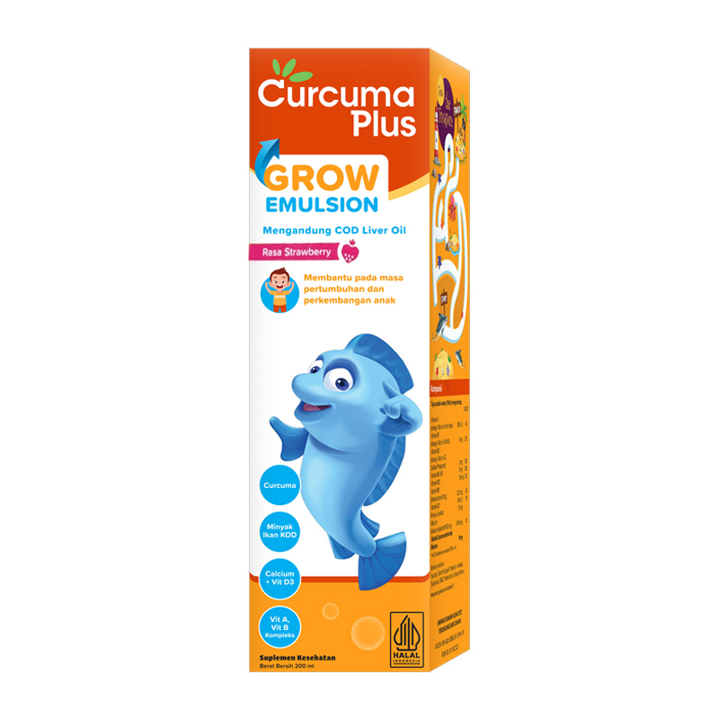 Curcuma Plus Grow Emulsion Strawberry 200ml | Gogobli