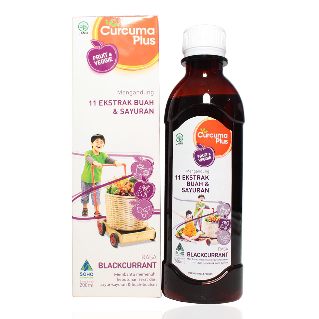 Jual Curcuma Plus Fruit and Veggie Blackcurrant 200ml