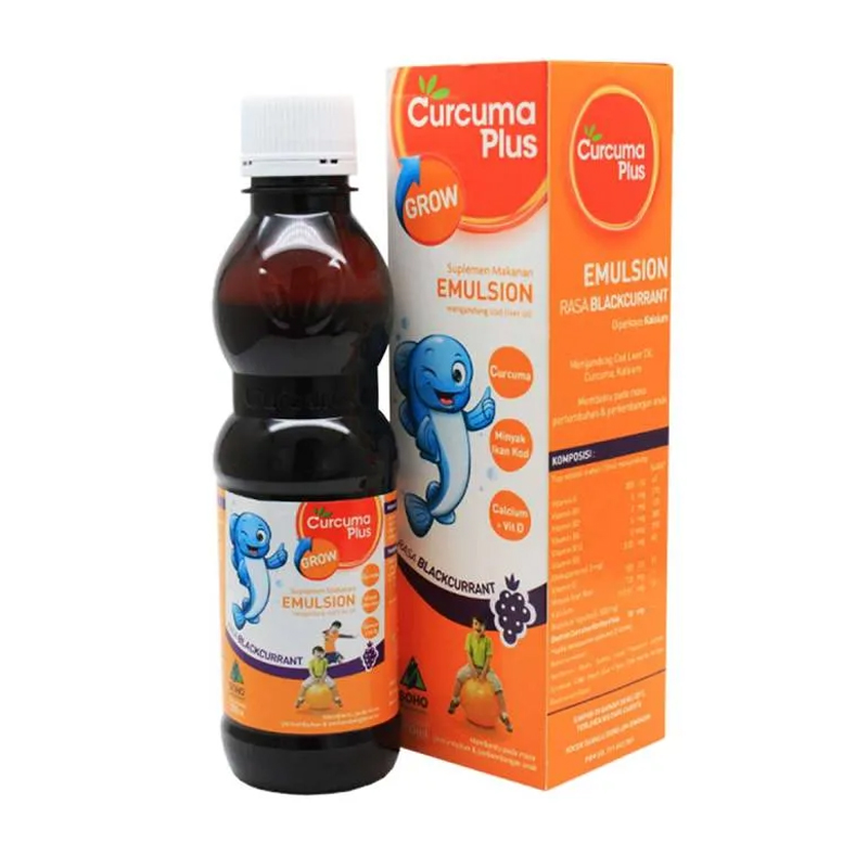 Curcuma Plus Grow Emulsion Blackcurrant 200ml | Gogobli