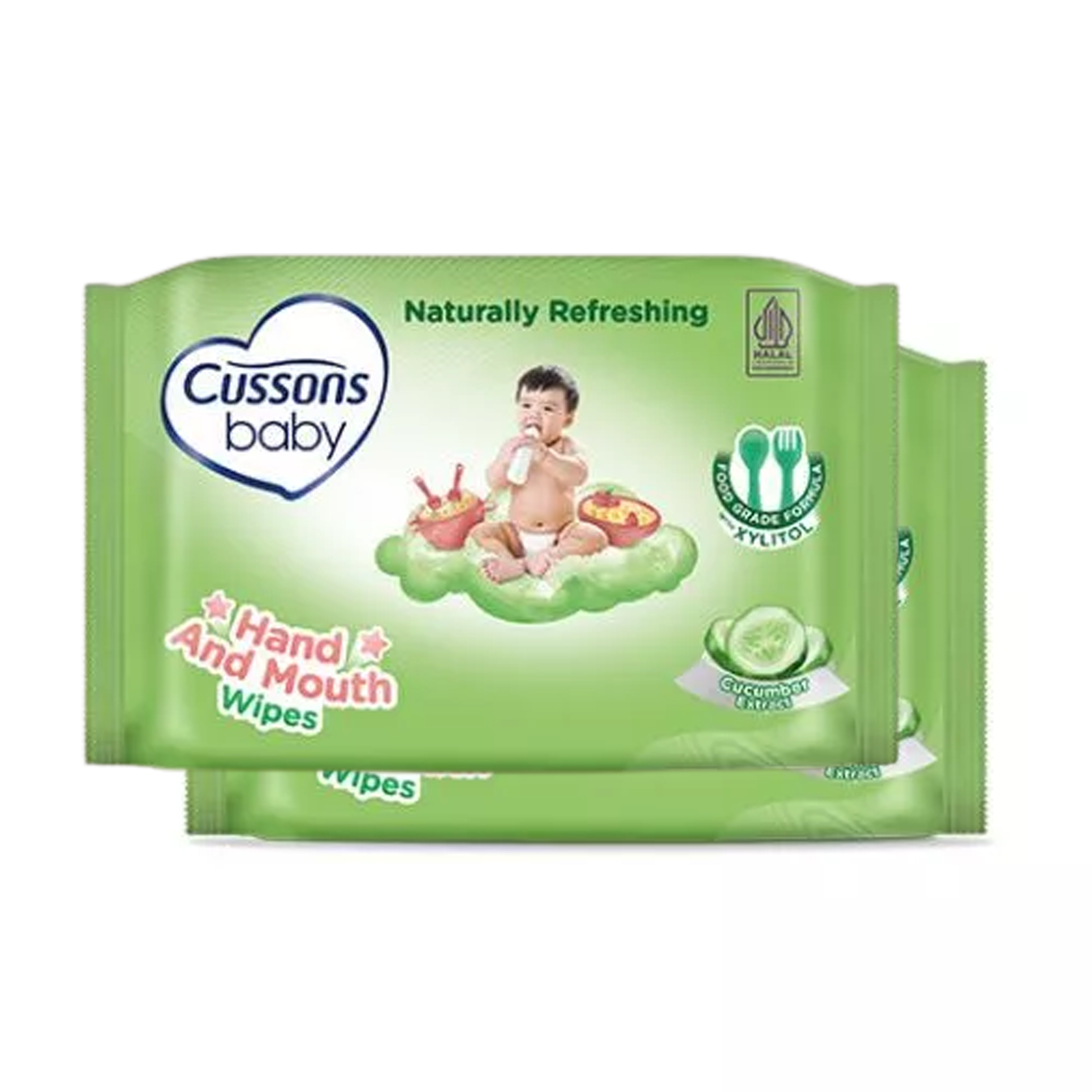 Cussons Baby Naturally Refreshing Hand And Mouth Wipes BUY 1 GET 1 FREE 45s | Gogobli