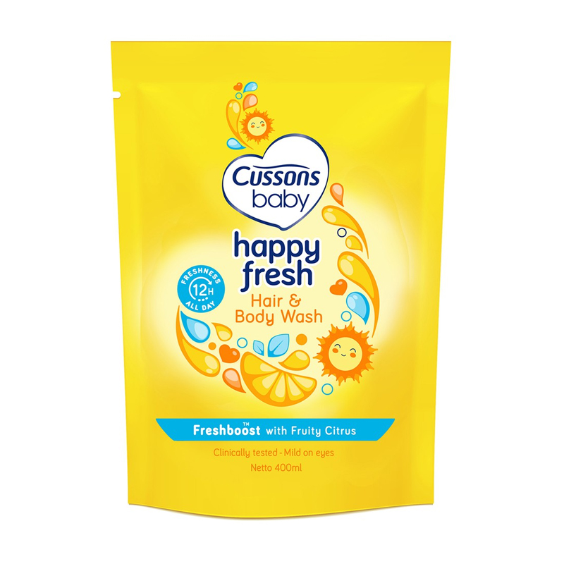 Cussons Baby Hair And Body Wash Happy Fresh Refill 400ml | Gogobli